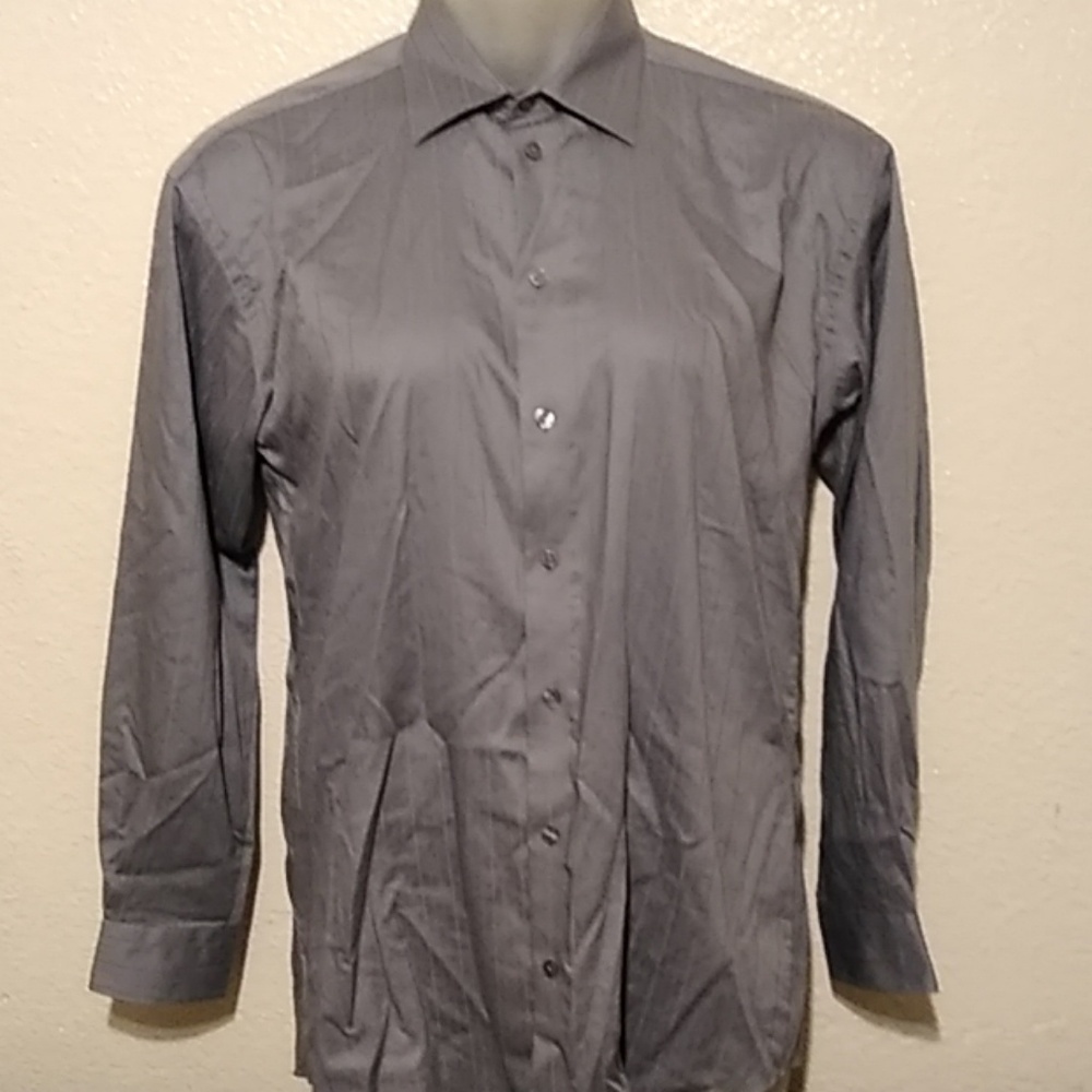 🍁Kenneth Cole Gray Button Down size M